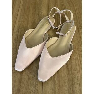 Lulus‎ Pointed Closed-toe Sandals Jeweled Ankle Straps Lt Pink Women's 8.5